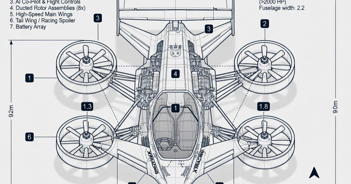 Build Flying Cars — AI-Raced eVTOL | X1 Racing